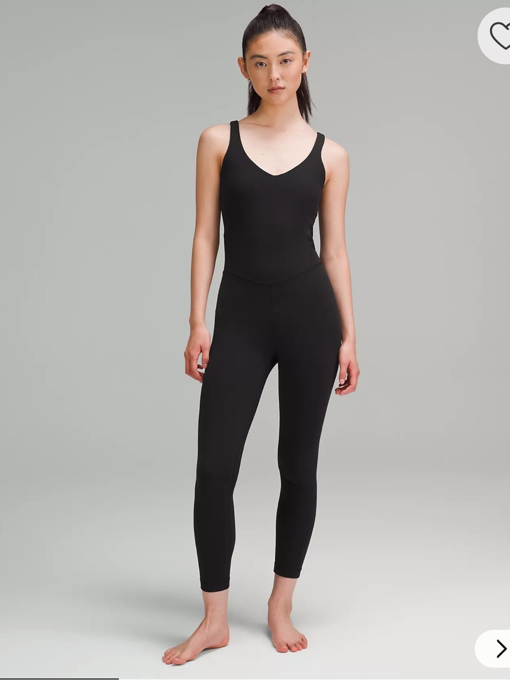 lululemon athletica Black Sculpting Jumpsuit with Tank Straps